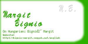 margit bignio business card